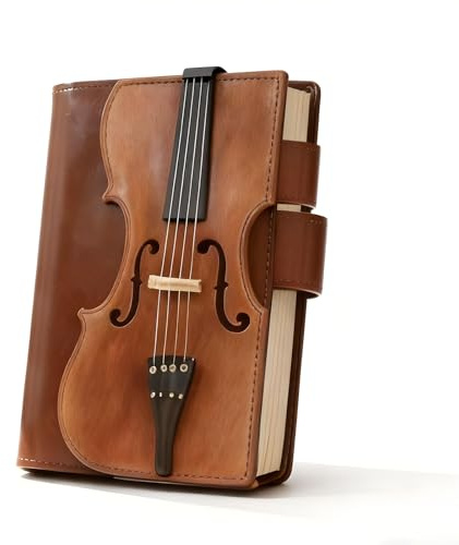 Xiuyer Taccuino Classico, Diario per Quaderni in Pelle, Quaderno A5 con 200 Pagine, Block Notes Quaderni Per Ufficio Scuola Casa Scrittura E Note (violino)