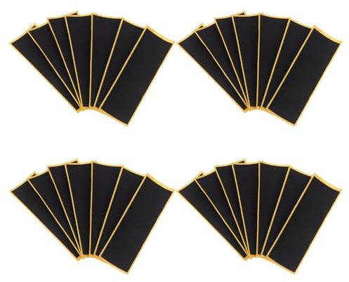 Healvian Cinta Antideslizante para Fingerboard de Espuma Negra 38X110 MM Almohadillas de Alta Fricción Adhesiva y Reutilizable 30 Unidades para Monopatín y Mini Patinetas