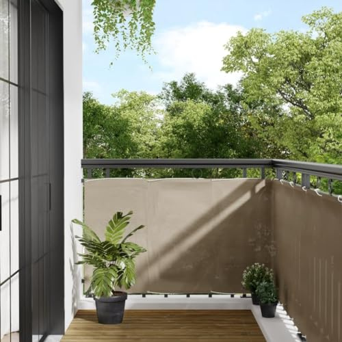 Mokuyary Protección visual para balcón, 90 x 800 cm, 100 % poliéster Oxford, revestimiento para balcón, cubierta opaca contra el viento para jardín, terraza, exterior