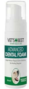 Vet's Best Enzymatic Dog Dental Foam, Teeth Cleaning and Fresh Breath Dental Care, 150 ml