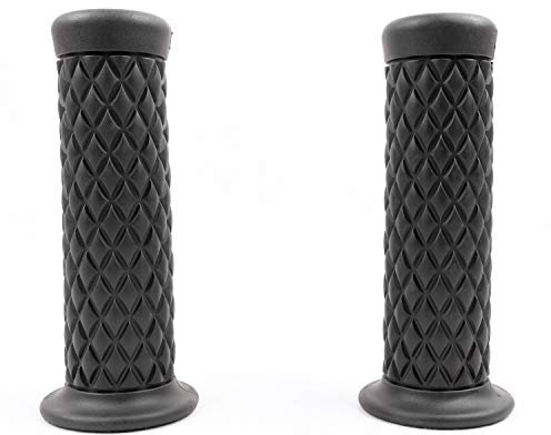SFONIA 2pcs Motorrad Hand Griffe Lenkergriffe 22MM 7/8 Anti-Rutsch-Gummi Griffe Motorrad Universal für Motorrad-Roller Quad Cruiser Offroad (Schwarz)