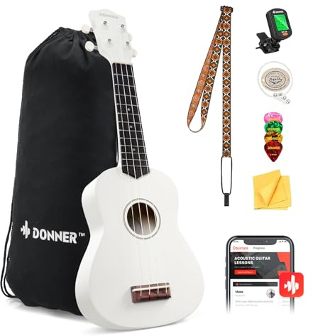 Donner DMU-01 Macaron Series Ukulele White