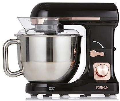 Tower T12033RG 3-in-1-Standmixer mit 6 Geschwindigkeiten und Impulseinstellung, 1000 W, Roségold