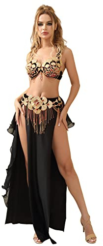 ROYAL SMEELA Belly Dancer Costumes for Women Belly Dance Bra and Belt Belly Dancing Skirt Bellydance Costume Carnival Outfit