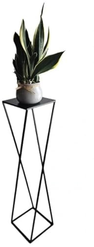 Support de fleurs, tabouret de fleurs, support de pot de fleurs, support pour plantes, moderne, style loft, acier revêtu par pulvérisation, noir, hauteur 70 cm, stable, 1 pièce