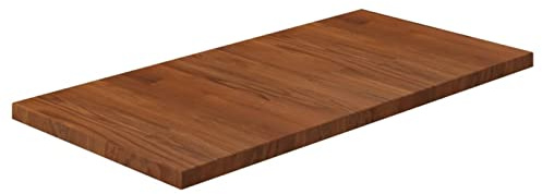 Gecheer Skrivbordsskiva i trä massivt trä arbetsbord skrivbord bänkskiva arbetsyta mörkbrun 80 x 40 x 2,5 cm behandlat massivt trä
