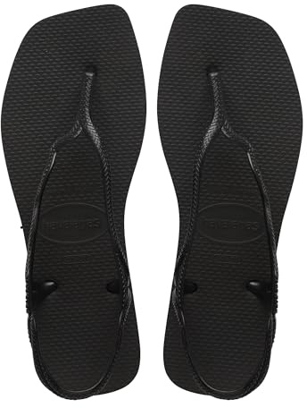 Havaianas - Soleil, Sandales Élégantes, Durables et Confortables, Avec Forme en T, Fermeture Arrière, Lanières Ondulées et Semelle avec Bords Carrés, Femme