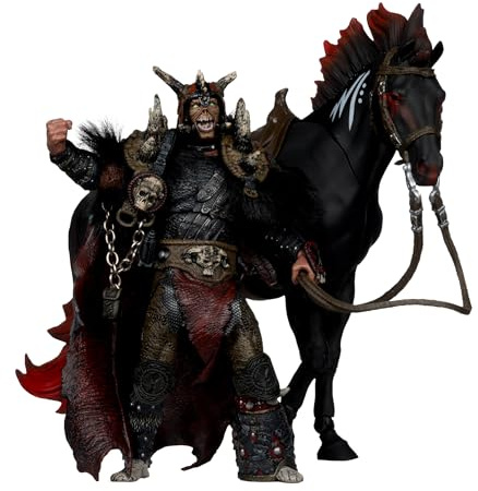 McFarlane Toys - Bloodaxe con Caballo (aparición: la Edad Oscura) Figura de acción de 7 Pulgadas, Paquete de 2 coleccionables Digitales