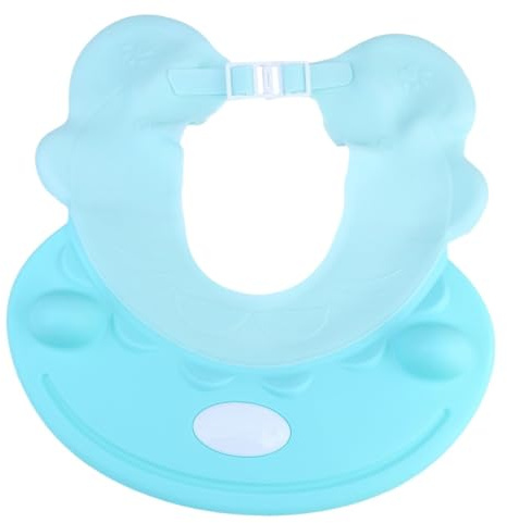 FRCOLOR Hair Washing Cap Bathing Shower Hat Blue Baby Adjustable with Waterproof Pp and TPE Material Cartoon Style to Protect Eyes and Ears from Water, for Boys and Girls During Shampoo