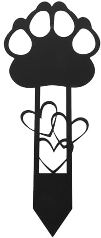 jojofuny Piquet Commémoratif pour Chien en Métal Motif Silhouette de Chien Plaque Funéraire Résistante aux Intempéries Décoration Solide pour Jardin et Cimetière Animalier