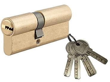 THIRARD - Cylindre de serrure à double entrée Tiger 6, 30x40mm, laiton, anti-arrachement, anti-perçage, 5 clés