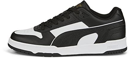 PUMA Unisex Rbd Game Low Sneaker, Black White Team Gold, 40 EU