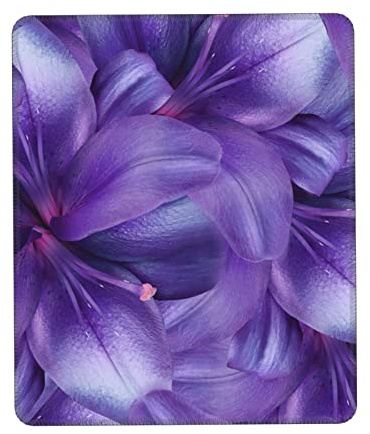 Lila lilja blommor musmatta, spelmusmatta multikod gummi musmatta (vertikal).
