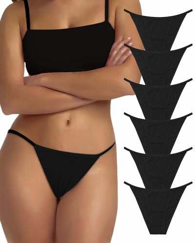 Levao Women's Knickers Cotton Bikini Ladies Underwear No Show Tanga Hipster Women Briefs Multipack S-2XL