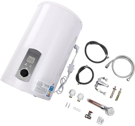 Elektrospeicher Warmwasserspeicher Boiler, Elektrischer Wassererhitzer Elektro Wandhängender Boiler 35 Liter Heizleistung - Elektrischer Tank-Wassererhitzer 2,0 kW 220 Volt