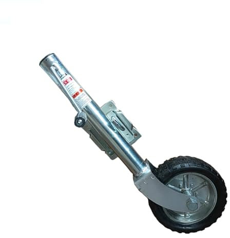 QICBYING Trailer Jack Wheel - Heavy-Duty Bolt-On Swivel Jack, Beach Trailer Wheels, Jockey Wheel Trailer Folding Support, With 25.4cm Wheels, 900Kg Telescopic Jockey Wheel For Trailer, for Trailer