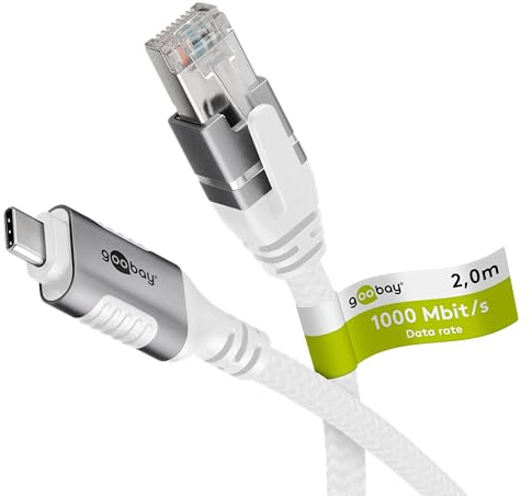 goobay LAN-adapter med Ethernet-kabel och USB-C 3.2 Gen2-kontakt > RJ-45