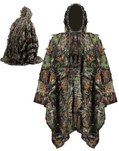 Mlllokfki Tarn-Jagdbekleidung | Vogelbeobachtung | Atmungsaktiver Tarnumhang, Tierfotografie-Umhang, unsichtbarer Jagdumhang, Feldtraining, Tarnung, Jagd- und Tarnkleidung
