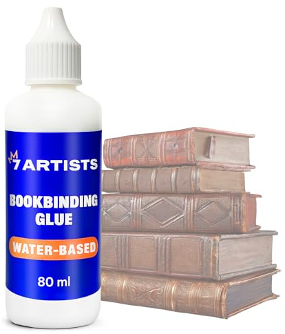 7 Artists Colla per Rilegatura 80 ml – Colla per Carta e Cartone Trasparente | Adesivo PVA per Rilegare Libri, Restauro, Scrapbooking e Lavori Manuali | Bookbinding Glue