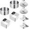 ZYETGH Dessertringe, 4 Stück Servierringe 8cm Tortenring Klein Edelstahl Kuchenring Wiederverwendbar Speiseringe Set für Mousse Kuchen Desserts Pudding DIY