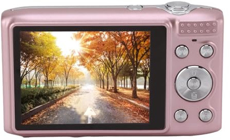 4K Digitalkamera, 2,88 Tums Kompaktkameror med 16X Zoom, 58 MP Autofokus Reseficka för Tonåringar (Rosa)