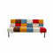 Umwandelbares Futon-Sofabett mit Liege für kleines Wohnzimmer, 3-Sitzer (bunt)