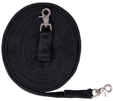 NETPROSHOP Langzügel für Bodenarbeit mit Einer Länge von 4, 6 oder 8 Meter, Farbe: schwarz, Groesse:6 Meter