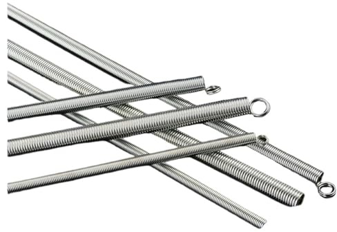 Xhuan- Muelles de Presión Zinc Plated Automatic Close Door Pullback Tension Spring Steel 65Mn Cylindroid Helical Coil Extension Gate Closure, Robusto multiusos(1.5 X 12 X 450mm)