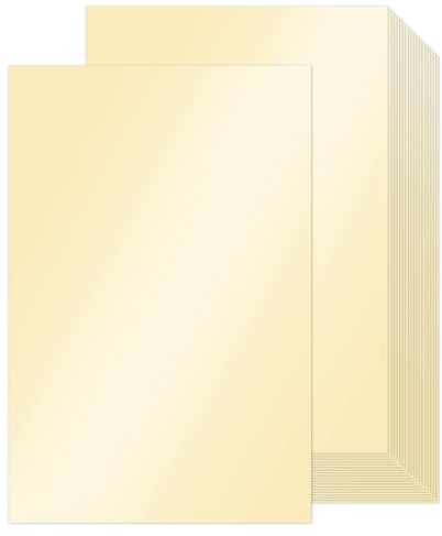 11x17 Cream Shimmer Cardstock, Goefun Ivory Pearlescent Ledger Paper 65lb, Thick Cardstock 100 Sheets for Drawings, Posters, Brochures, Flyers, Menu, Covers