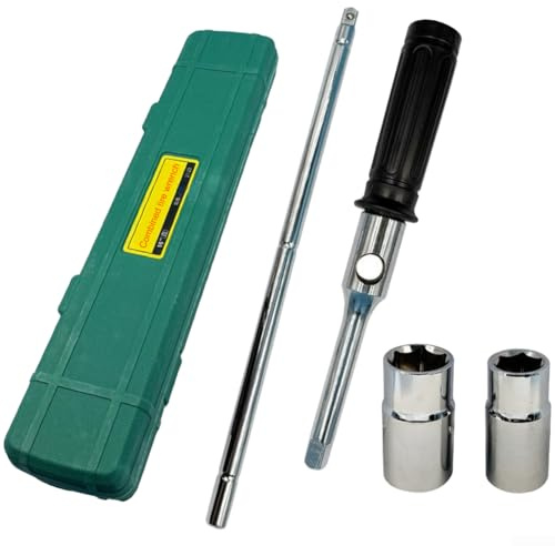 Clé à pneu étendue en acier au chrome vanadium avec douille profonde et douille croisée, rotation à 360 degrés pour un retrait et une installation faciles des écrous de roue (B)