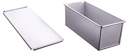 SHYYOULQE Teglie antiaderenti per pane con coperchio in metallo stampi da cucina teglia da forno per torte di pagnotta per cottura