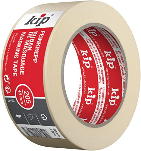 Kip Maler-Kreppband, 5 Tage, Breite 48 mm x 50 m, rückstandsfrei entfernbar, zum Malen und Dekorieren, 5 cm, für den professionelle Dekorateure und Heimwerker, für Wände, Innenbereich, zum Sprühen