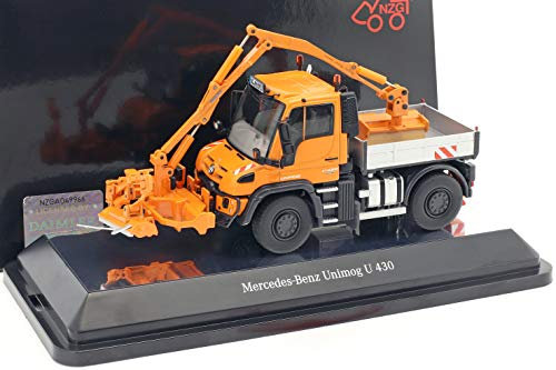 Unbekannt Mercedes-Benz Unimog U 400 / Mulag MKM 700 mit Mähwerk orange 1:50 NZG