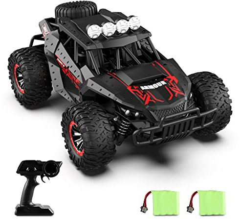 1: 16 Coche de Control Remoto, 20 km/h Camión de Coche Teledirigido de 2,4 GHz, Coche de Control Remoto Súper Genial con 2 Baterías Recargables, 70 Minutos de Juego，Perfecto Regalo para Niños