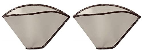 Coffee Filter, 2PCS Permanent Pour Over Coffee Dripper Paperless Drip Cup, Stainless Steel Paperless Drip Cone Coffee Filter for Cups, Mugs, Carafes, Mesh Cone Filter (U-Shape)