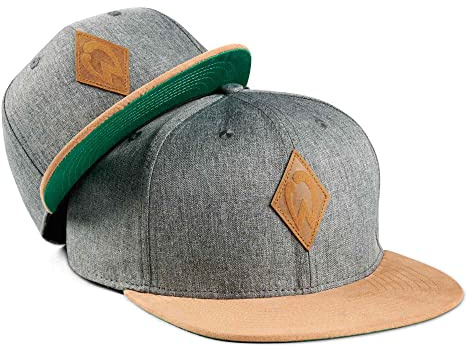 Soulbuddy Set di 2 Cappellini da Basecap Coordinati papà e Figlio – Snapback cap Traspiranti Uomo e Bambino – Look Mini Me Famiglia – Idea Regalo Originale (IT, Testo, M, Grigio Verde Scuro)