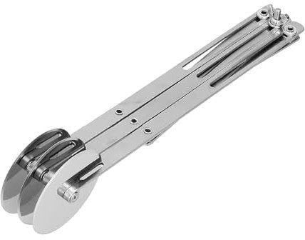 Eruceky Cortador de Masa Ajustable, Ruedas Cortador Masa, Cortador de Pastelería Preciso, Cortador de PasteleríA, 3 Ruedas de Corte, para Hornear, Pastelería, Pan (Plateado)