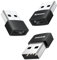 Bytewave USB A to USB C Adapter (3 Pack) for iPhone 16 15 Car Charger Adapter, Type C Female to USB A Male Cable Converter for Apple Watch, iPhone, AirPods, Laptops, Samsung Galaxy S25 S24 (Black)