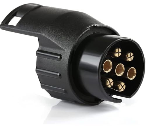 AUTOZOCO 7-13 pin, adattatore per presa di traino, connettore 7-13 pin, connettore per rimorchio, adattatore per luci per caravan, 7-13 pin, impermeabile