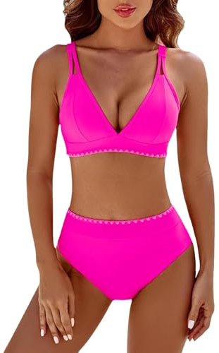 Maillots De Bain Maillot Transbronzant Femme Grossesse Bikini Shorty String Bandeau Deux Pièces Bronzant Tanga Taille e Ensembles Triangle Blanc Ronde Maillot'de 2 Sexy Ado Fille