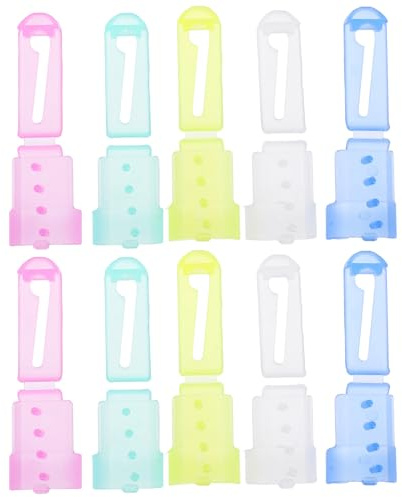 Healvian Anillos para Tejer de Plástico Multicolor 10 Piezas Anillos de Tensión para Ganchillo Herramienta Ligera y Compacta para Enrollar Hilo de Lana Manualidades y Tejido