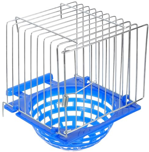 GRIRIW Uccelli Nido per Riproduzione in Bacino di Nidificazione Comodo, per Canarini e Allevamento, Facile da Usare, in Plastica e Filo di Ferro