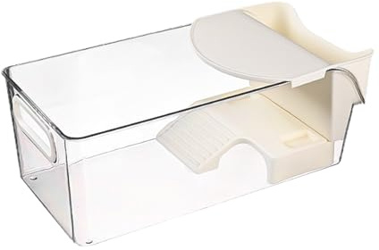 Habitat aquatique – Environnement de vie amphibien, récipient en acrylique transparent pour petites créatures, réservoir d'eau avec enclos surélevé pour tortues, récipient transparent pour tritons