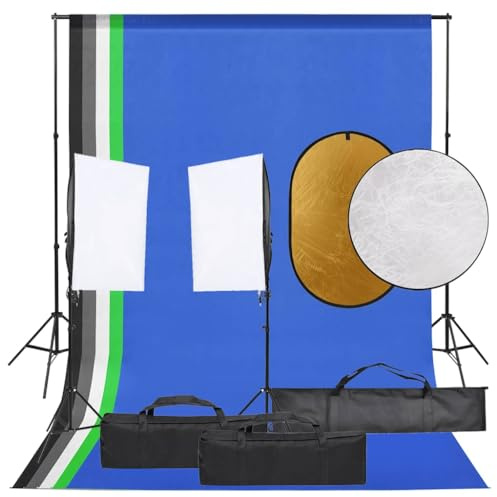Generico Kit per Studio Fotografico con Set Luci, Fondale e Riflettore,Luci e Flash da Studio,3094754