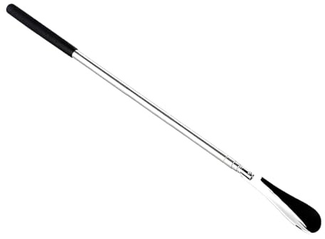Kaquxibix Long Handled Shoe Horn - Extendable Stainless Steel Adjustable Handle for Boots, Sneakers & Dress Shoes, Retractable Shoe Helper for Easy Slip-On, Closet/Travel Storage