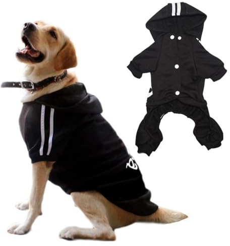 Felpe con Cappuccio per Cani 4 Gambe Tuta Vestiti per Cani Maglione Caldo Felpa in Cotone Giacca Tuta per Cane Piccolo Cane Medio Grande Cane Gatto