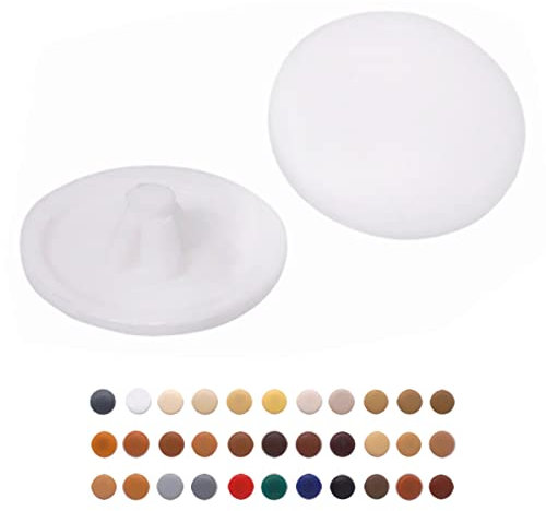Confezione da 50 tappi per coperchio a vite Pozi diametro 12 mm, Pozidriv testa clip su coperture in plastica, tappo decorativo per mobili (50, bianco S1)