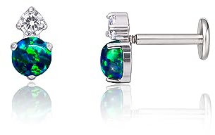 limerencia 18G Piercing al Corpo in Titanio,Set di 2 Pezzi per Helix Piercing Labbro per Donna Uomo,Piercing Trago con 6 mm 8 mm per Elice/Naso/Tragus/Cartilagine e Labret