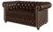 S-Style Möbel George Sofa 2-Sitzer Chesterfield-Sofa für Wohnzimmer Lounge Couch Aus Veganem Leder Möbel Freistehende Polster Sofas & Couches Couchgarnitur Braun 148 x 86 x 72 cm