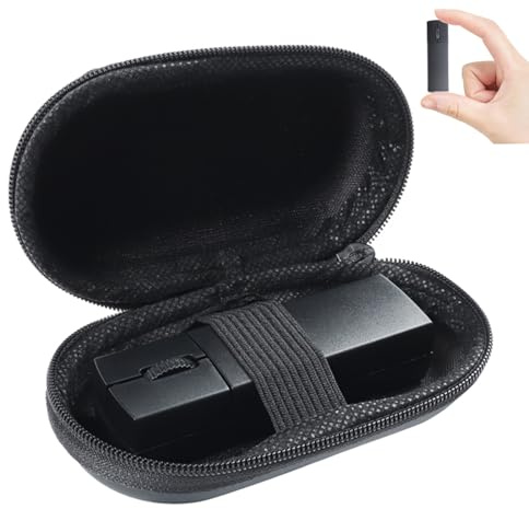 elec Space Wireless Mini Finger Mouse - Silent Dual-Mode Bluetooth & 2.4GHz, Ergonomic Portable PC Mice with Case, Compatible with MacBook and Chromebook